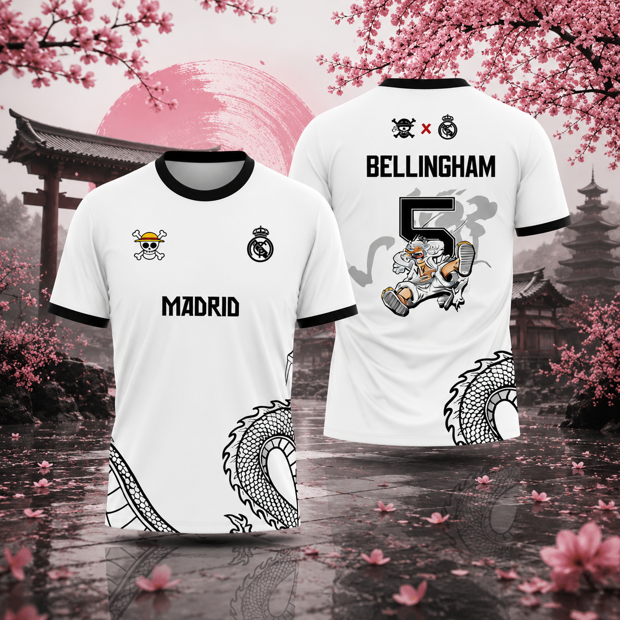 Maillot de football One Piece Luffy Real Madrid | Sakura Offside