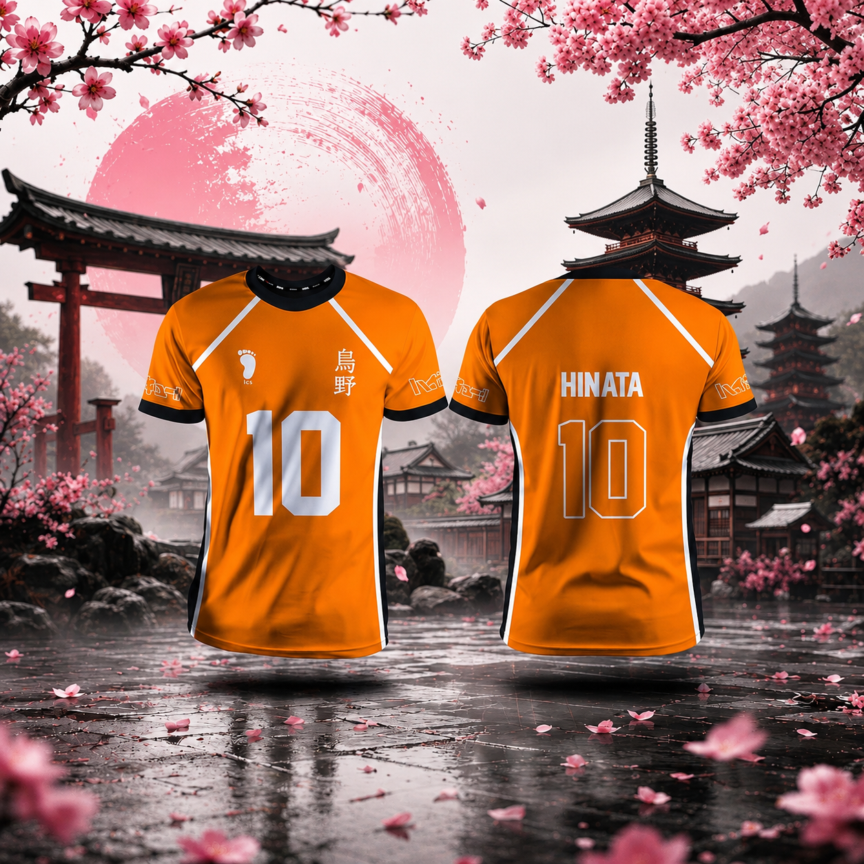 Uniforme naranja del equipo Karasuno Haikyuu | Sakura en fuera de juego