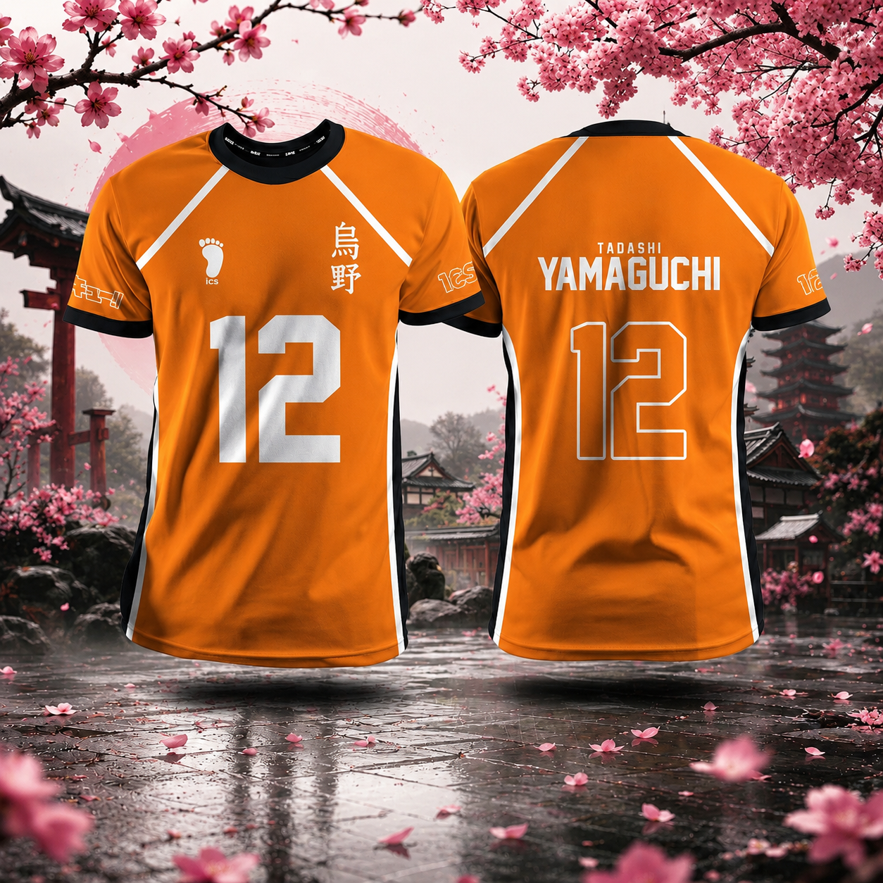 Uniforme naranja del equipo Karasuno Haikyuu | Sakura en fuera de juego