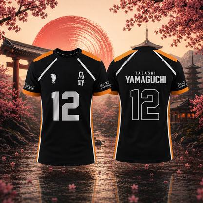Maillot Noir Équipe Karasuno Haikyuu | Sakura Offside