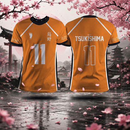 Uniforme naranja del equipo Karasuno Haikyuu | Sakura en fuera de juego