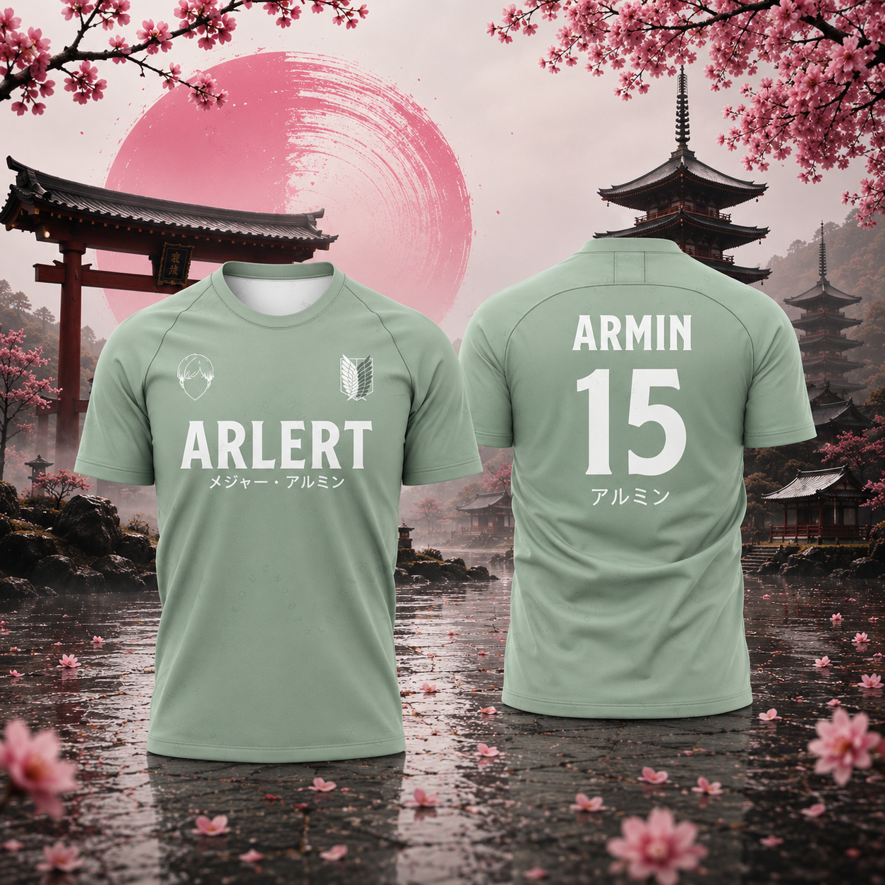 Camisetas de fútbol SNK Attack on Titan Eren Mikasa Levi | Sakura Offside