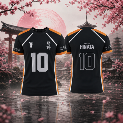 Maillot Noir Équipe Karasuno Haikyuu | Sakura Offside