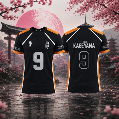 Maillot Noir Équipe Karasuno Haikyuu | Sakura Offside