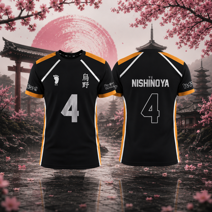 Maillot Noir Équipe Karasuno Haikyuu | Sakura Offside
