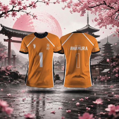 Uniforme naranja del equipo Karasuno Haikyuu | Sakura en fuera de juego