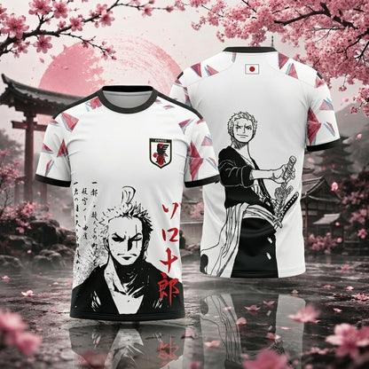 One Piece Luffy Zoro Japan Football Jersey | Sakura Offside