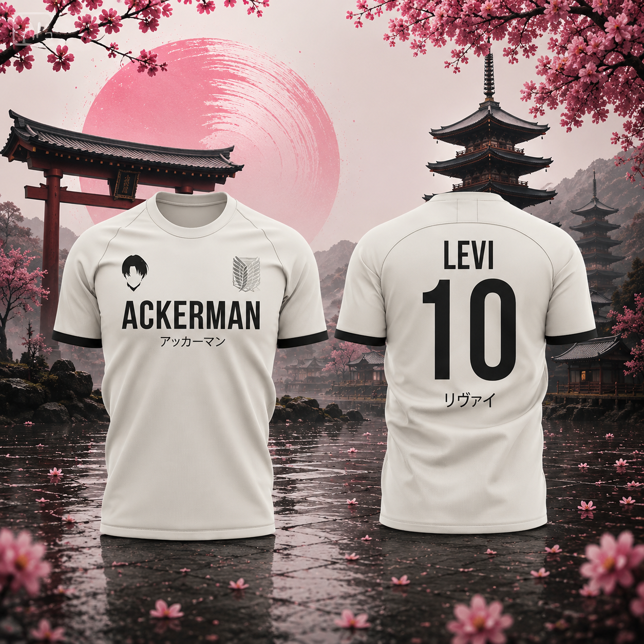 Camisetas de fútbol SNK Attack on Titan Eren Mikasa Levi | Sakura Offside