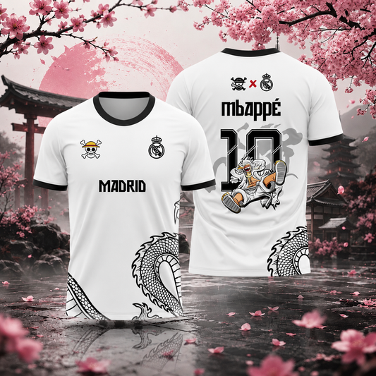 One Piece Luffy Real Madrid Style Football Jersey | Sakura Offside