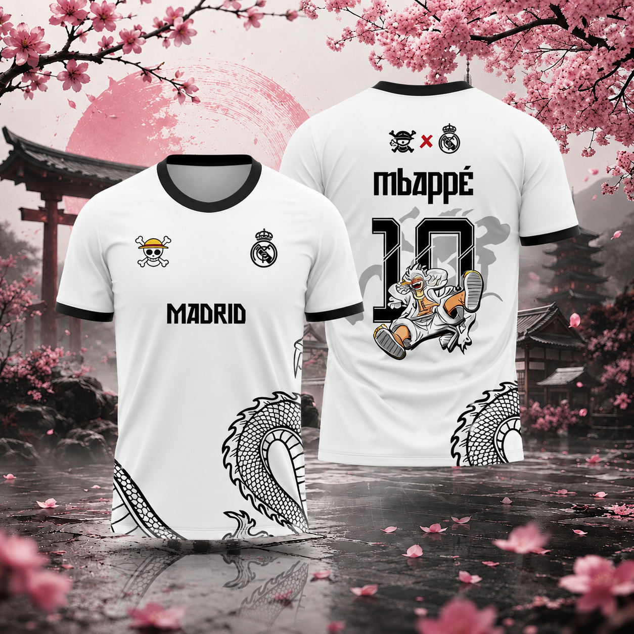 Maillot de football One Piece Luffy Real Madrid | Sakura Offside