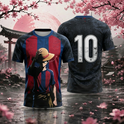 One Piece Luffy  FCB Concept Football Jersey | Sakura Offside