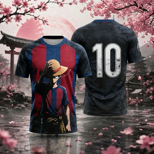 One Piece Luffy  FCB Concept Football Jersey | Sakura Offside