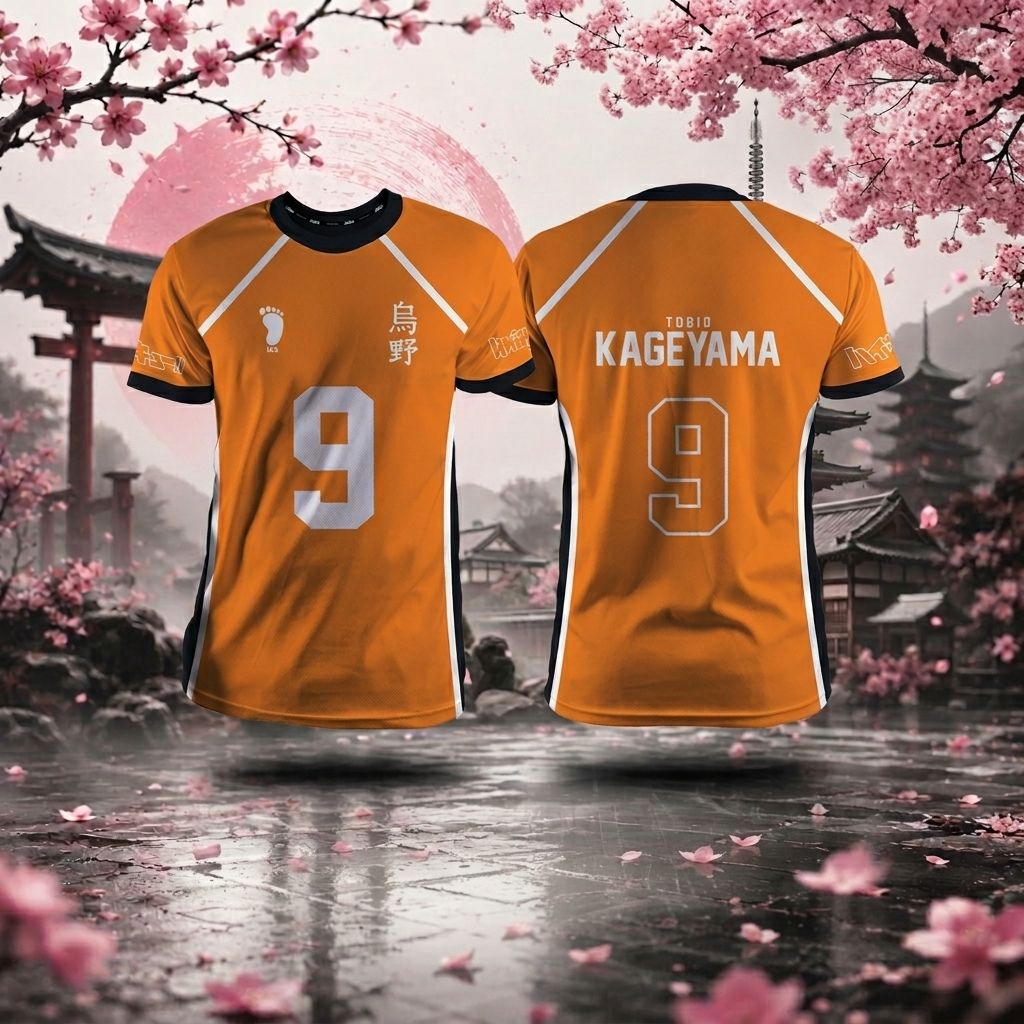 Uniforme naranja del equipo Karasuno Haikyuu | Sakura en fuera de juego