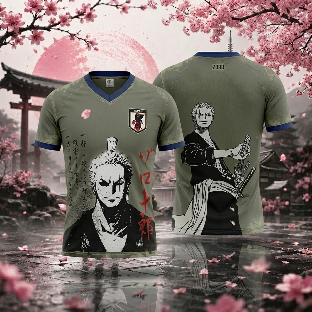 Maillot de football One Piece Zoro Anime | Sakura Hors-jeu